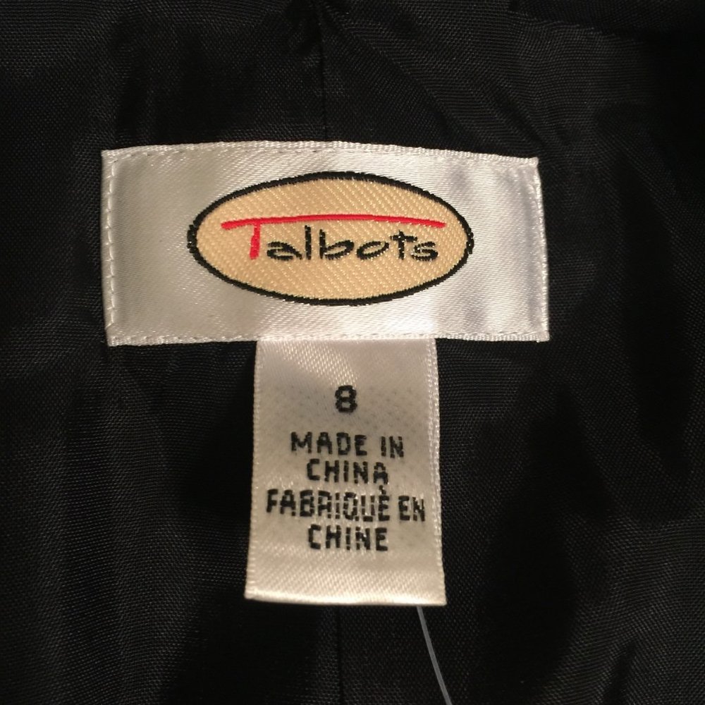 Talbots Blue Jacket & Black Skirt Ensemble Size 8 - Picture 7 of 13